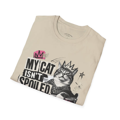 Cat T-Shirt — “My Cat Isn’t Spoiled, I’m Just Properly Trained” Graphic Tee