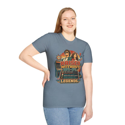 Raised Without Wi‑Fi T-Shirt — Retro 'Legends' Vintage Graphic Tee