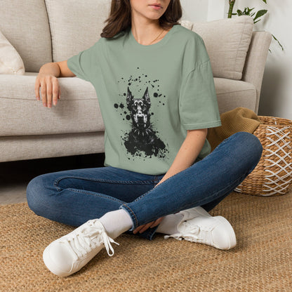 Doberman Ink Splatter T-Shirt