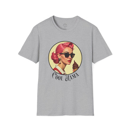 Cool Mama Vintage Graphic Unisex Softstyle T-Shirt,mama,mom and ice cream