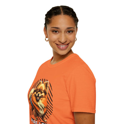 Unisex Softstyle T-Shirt - 'Pure Love' Pomeranian Print