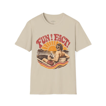 Retro 'FUN! FACT!' Surf Tee — Vintage Sunset Beach Graphic T-Shirt