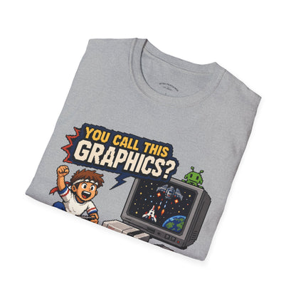 T-Shirt — "You Call This Graphics?" Retro Gamer Vintage Video Game Tee