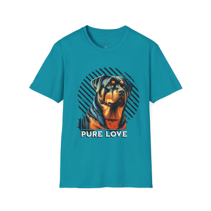Pure Love Rottweiler Unisex Softstyle T-Shirt - Dog Lover Gift