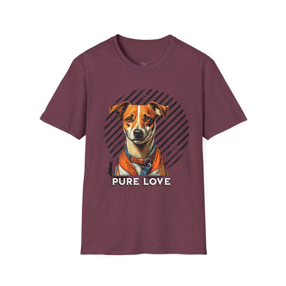Pure Love Dog Unisex T-Shirt - Softstyle Cotton Tee for Animal Lovers
