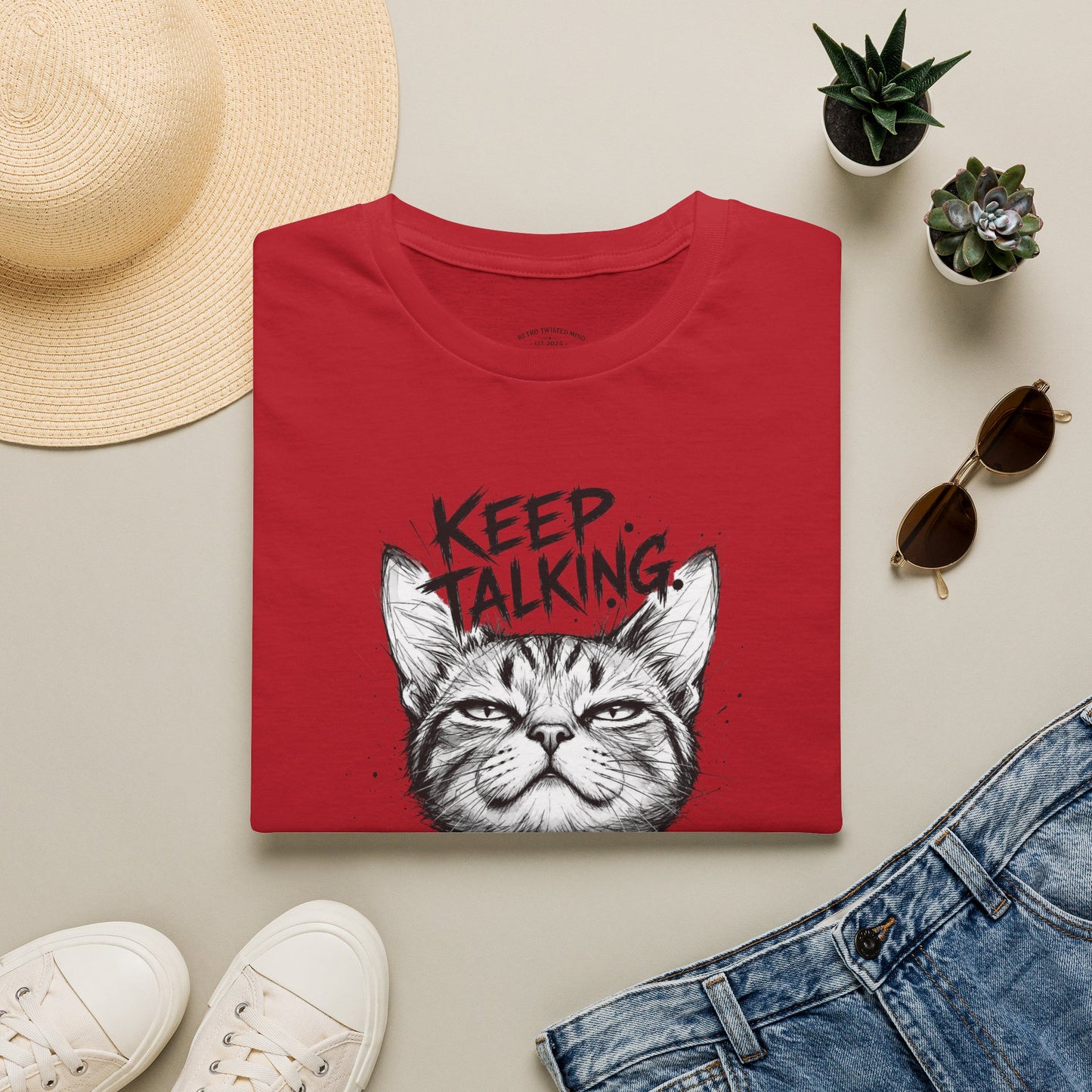 Keep Talking I'm Taking Notes Cat T‑Shirt