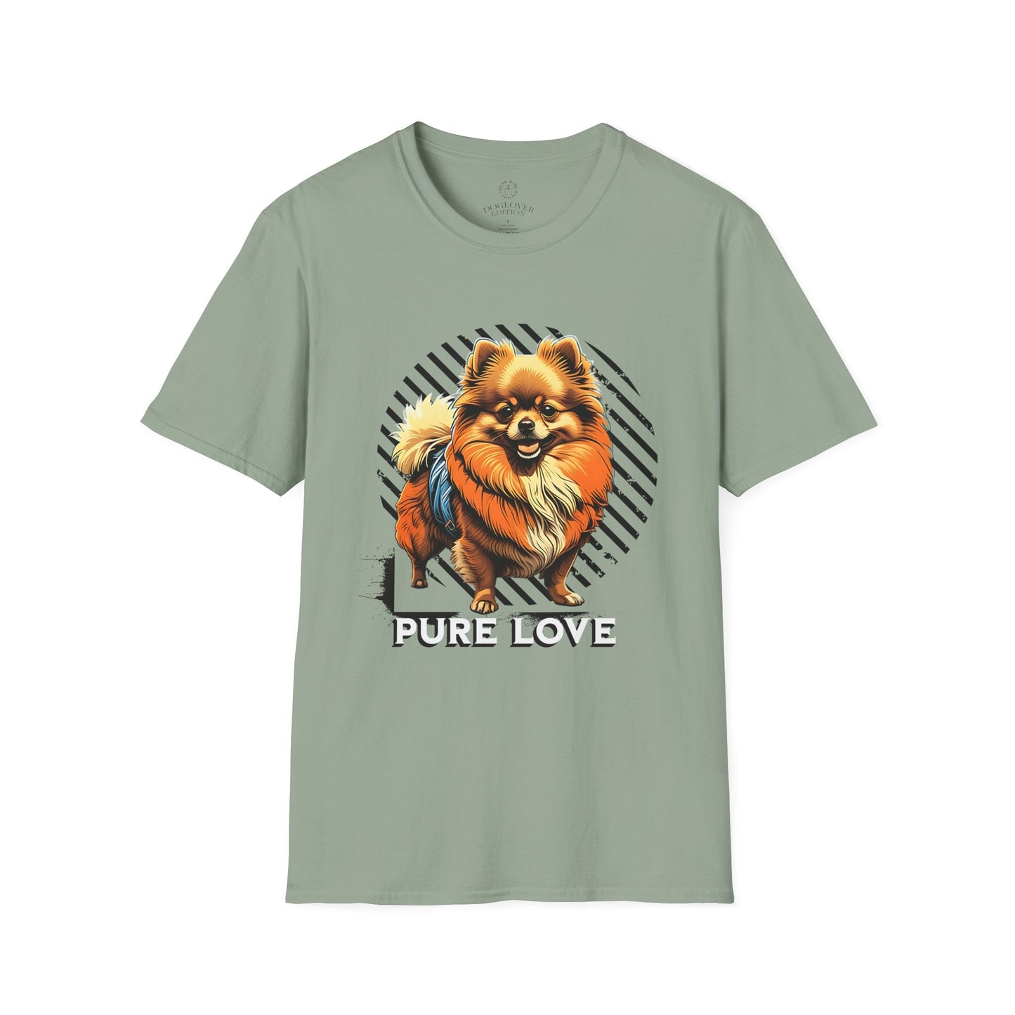Unisex Softstyle T-Shirt - 'Pure Love' Pomeranian Print