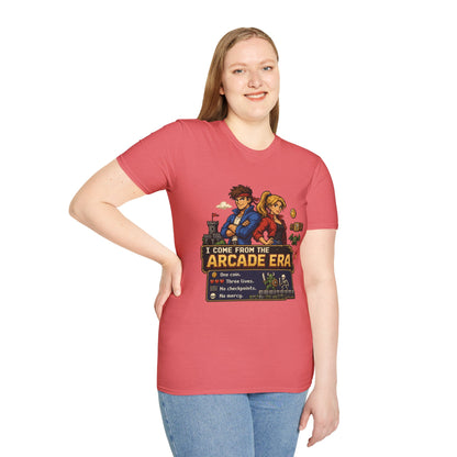 Retro Arcade Era T-Shirt — Pixel RPG Game Tribute