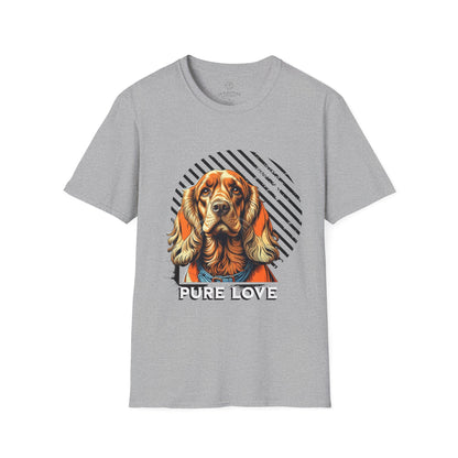 Pure Love Dog T-Shirt - Unisex Softstyle Tee for Dog Lovers