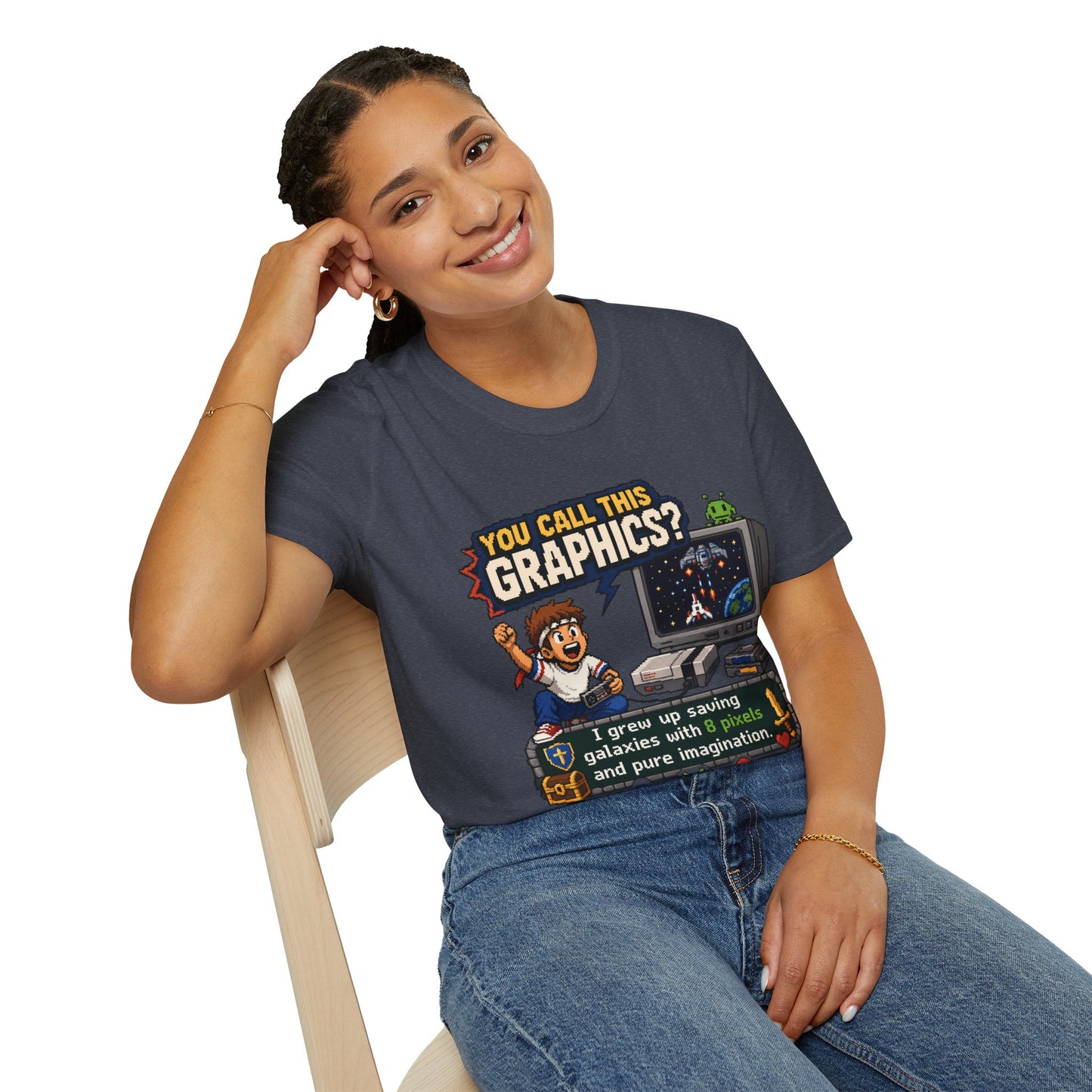 T-Shirt — "You Call This Graphics?" Retro Gamer Vintage Video Game Tee