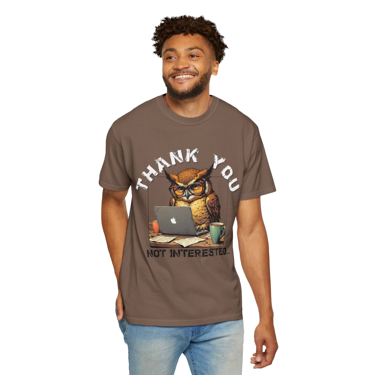 Owl 'Thank You, Not Interested' Graphic T-Shirt
