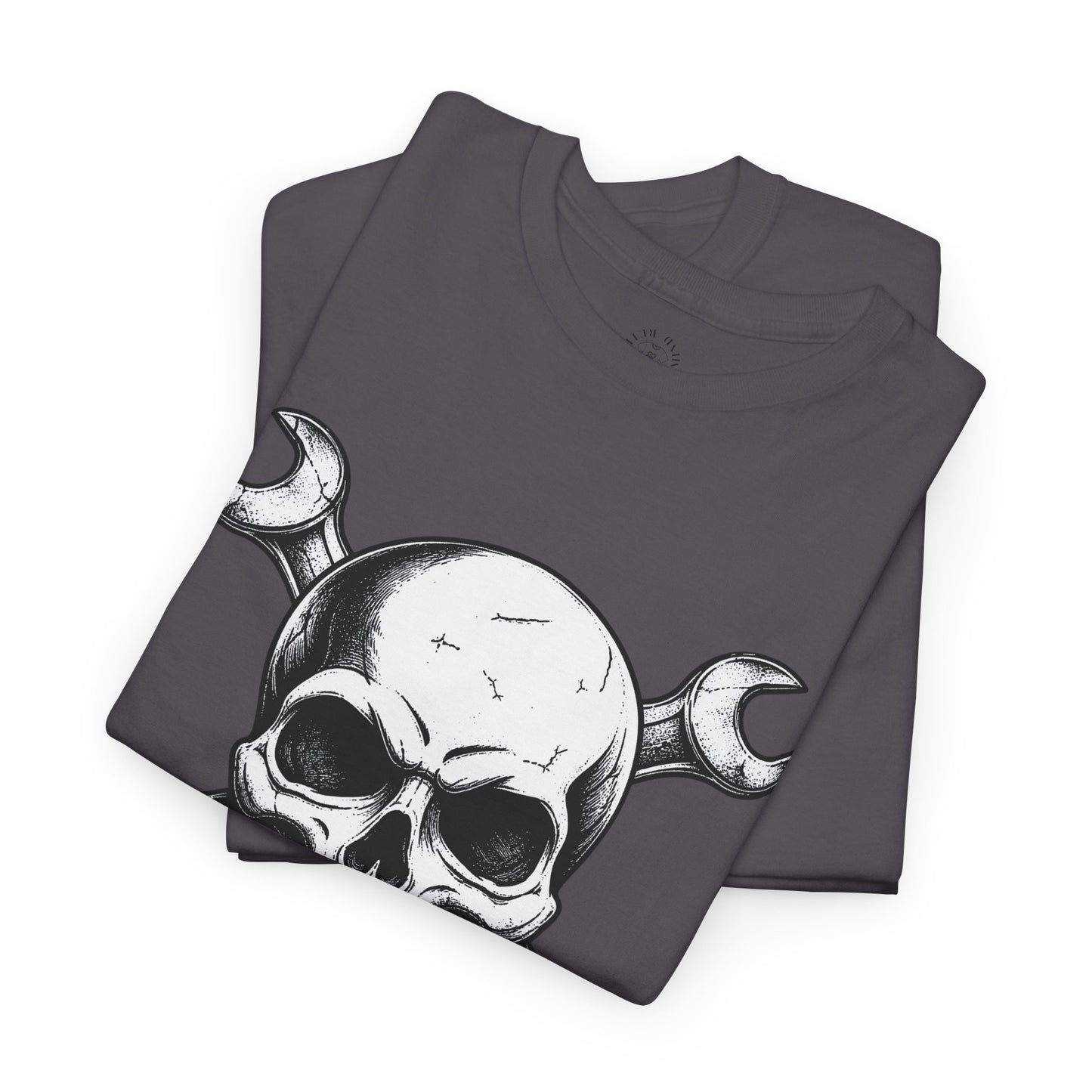 Mechanic Skull Tee — Wrench Crossbones Graphic T-Shirt