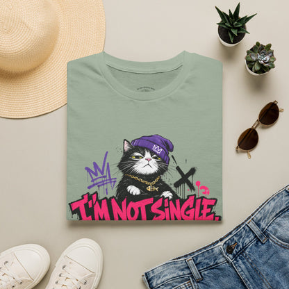 T‑Shirt — “I’m Not Single: I’m in a Toxic Relationship with a Cat” Graphic Tee