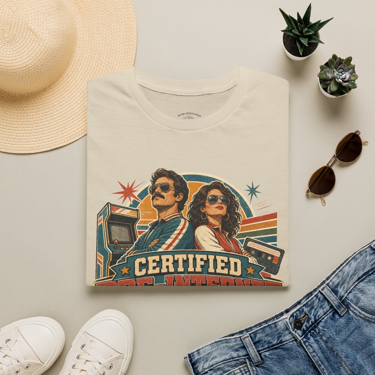 Certified Pre-Pandemic Survivor T-Shirt — Retro 70s Vintage Graphic