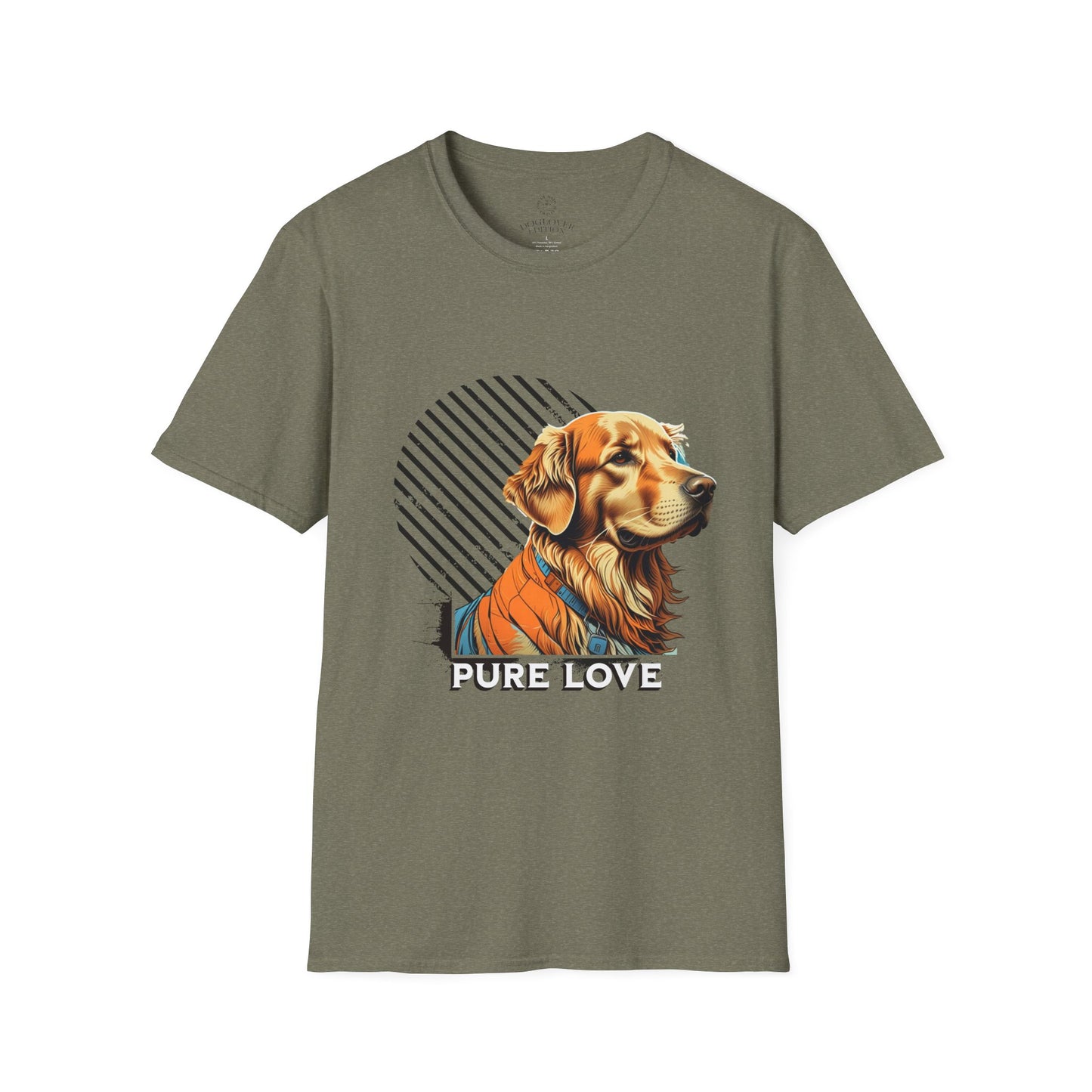 Pure Love Golden Retriever T-Shirt – Unisex Softstyle Tee for Dog Lovers