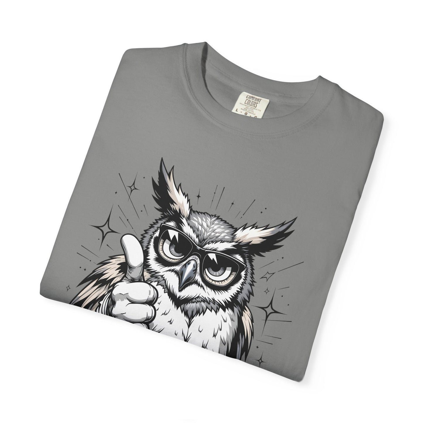 Good Job Owl T-Shirt — Thumbs-Up Retro Owl Graphic Tee