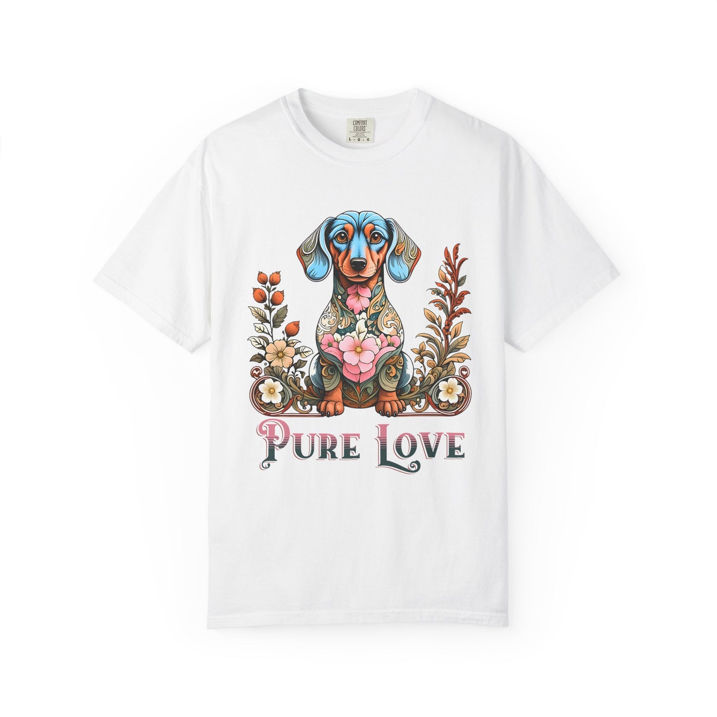 Pure Love Unisex Dog T-Shirt | Colorful Pet Lover Tee