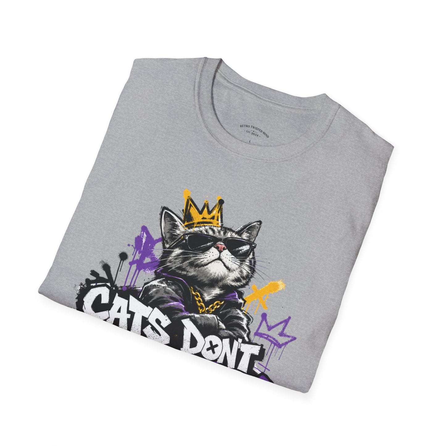 Cat Graphic Tee — "Cats Don't Have Owners They Have Staff"