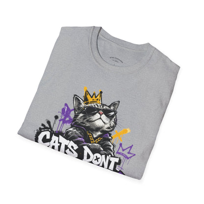 Cat Graphic Tee — "Cats Don't Have Owners They Have Staff"