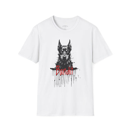 Doberman Portrait T-Shirt — "Warm Amour" Graphic Tee for Dog Lovers