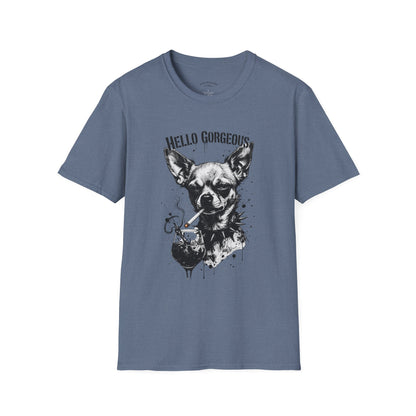 Chihuahua 'Hello Gorgeous' Tee - Cute Dog Graphic T-Shirt