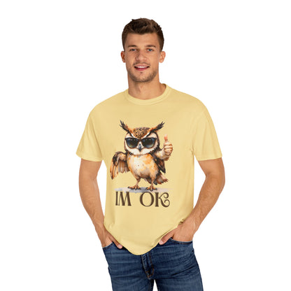 “I’m OK” Owl T-Shirt — Cute Thumbs-Up Owl Graphic Tee