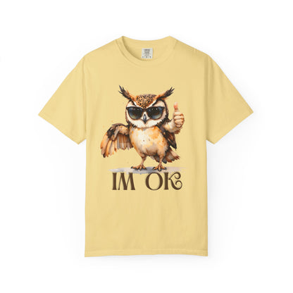 “I’m OK” Owl T-Shirt — Cute Thumbs-Up Owl Graphic Tee