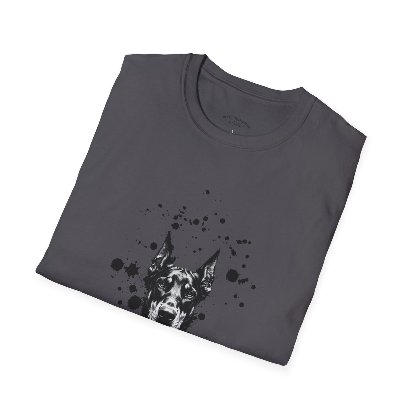 Doberman Ink Splatter T-Shirt
