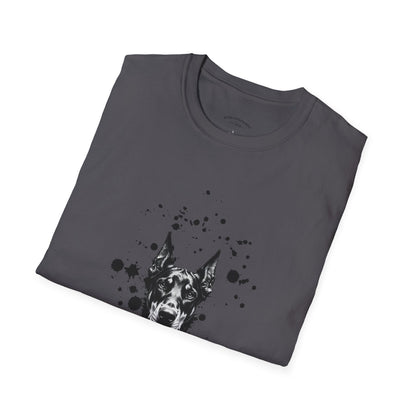 Doberman Ink Splatter T-Shirt