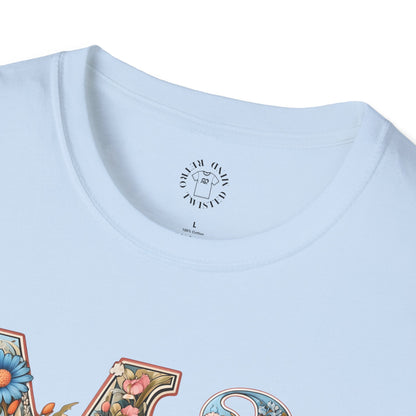 Floral Mama Unisex T-Shirt, Softstyle Tee, Casual Wear, Gift for Mother day,mama