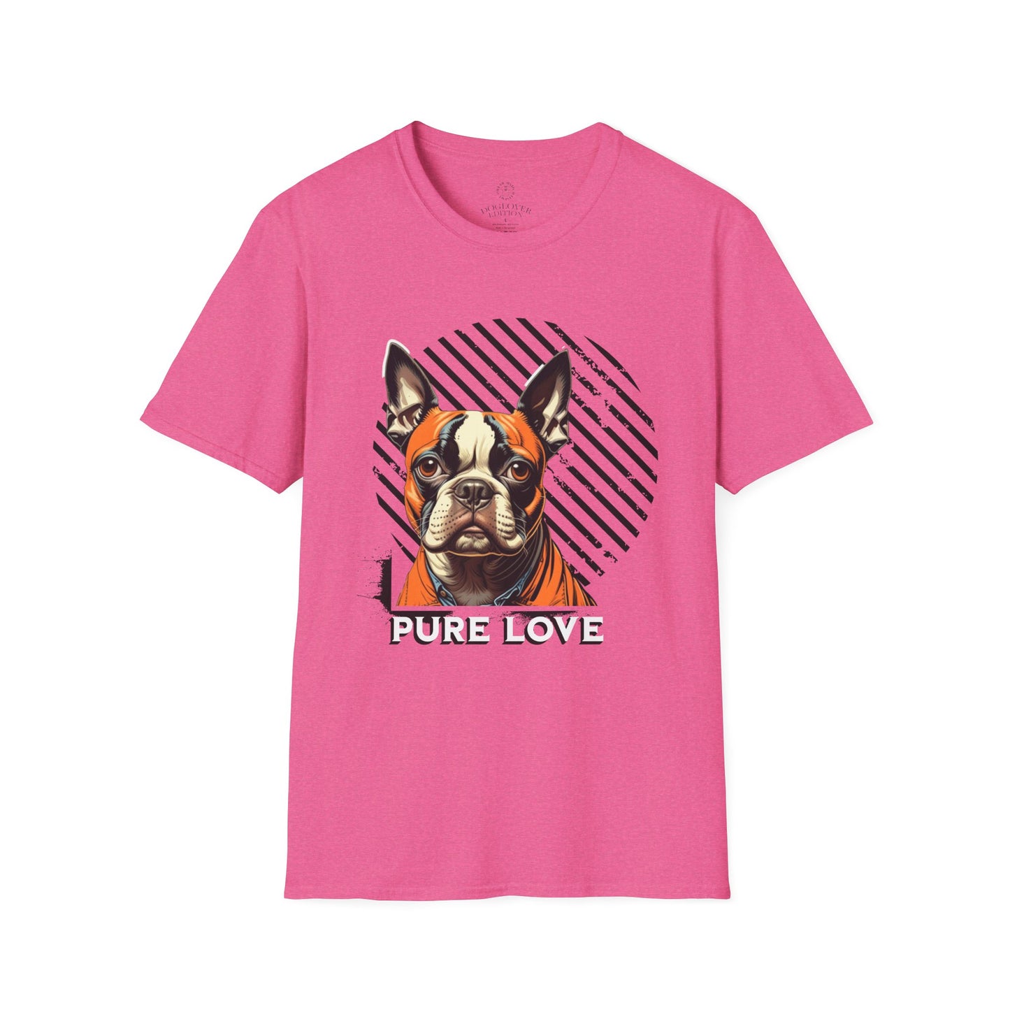 Pure Love French Bulldog T-Shirt | Unisex Softstyle Tee for Dog Lovers