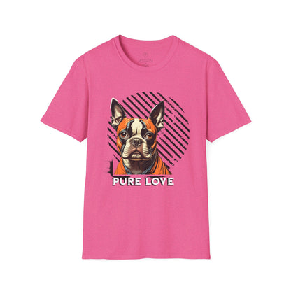 Pure Love French Bulldog T-Shirt | Unisex Softstyle Tee for Dog Lovers