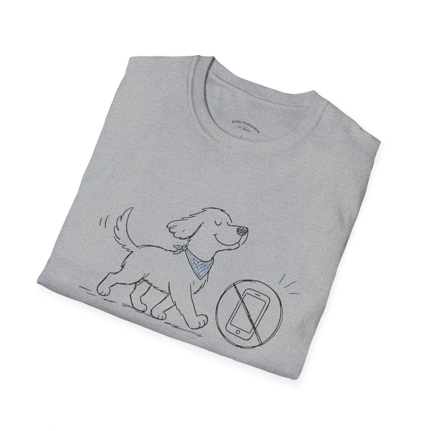 Less Scrolling, More Strolling Dog T-Shirt