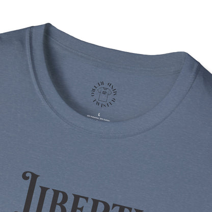 Liberty or Nothing Skull T-Shirt | Unisex Softstyle Tee for Independence Day & Patriotic Celebrations