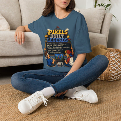 Pixels Built Legends T‑Shirt — Retro Gaming Nostalgia Tee