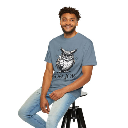 Good Job Owl T-Shirt — Thumbs-Up Retro Owl Graphic Tee
