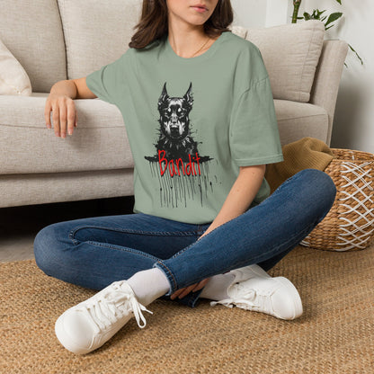 Doberman Portrait T-Shirt — "Warm Amour" Graphic Tee for Dog Lovers