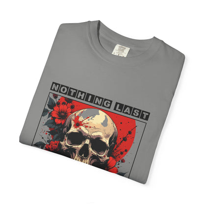 Edgy Skull Graphic T-Shirt - Unique Casual Wear, Unisex Streetwear, Gift for Music Lovers, Halloween Costume, Forever Quote Tee