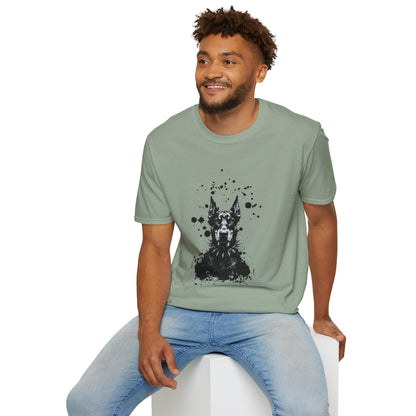 Doberman Ink Splatter T-Shirt