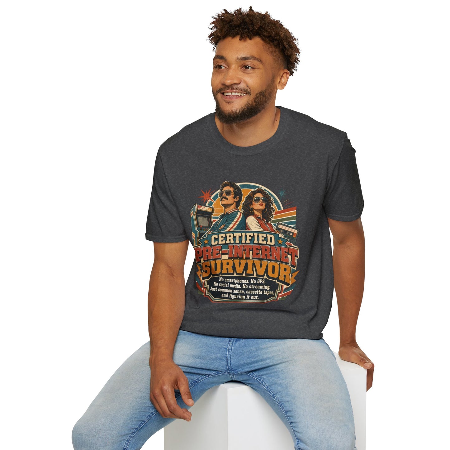 Certified Pre-Pandemic Survivor T-Shirt — Retro 70s Vintage Graphic