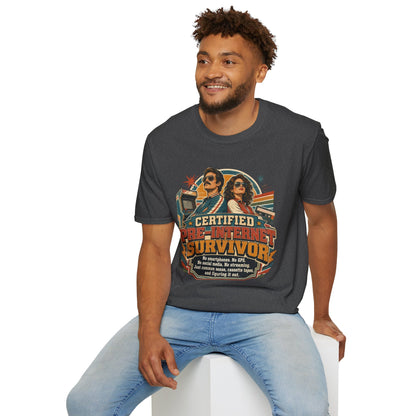 Certified Pre-Pandemic Survivor T-Shirt — Retro 70s Vintage Graphic