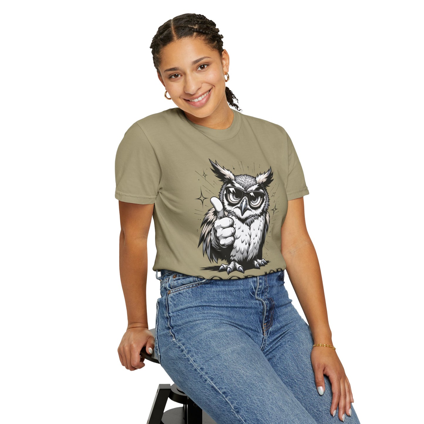 Good Job Owl T-Shirt — Thumbs-Up Retro Owl Graphic Tee