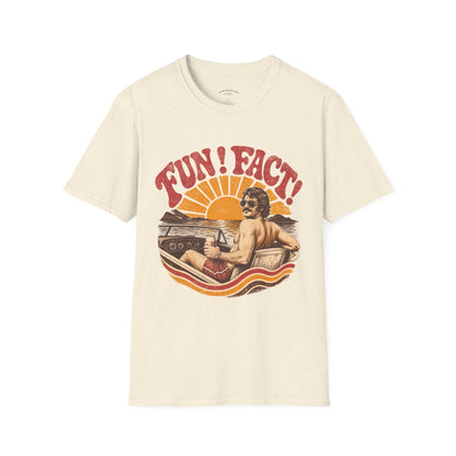 Retro 'FUN! FACT!' Surf Tee — Vintage Sunset Beach Graphic T-Shirt
