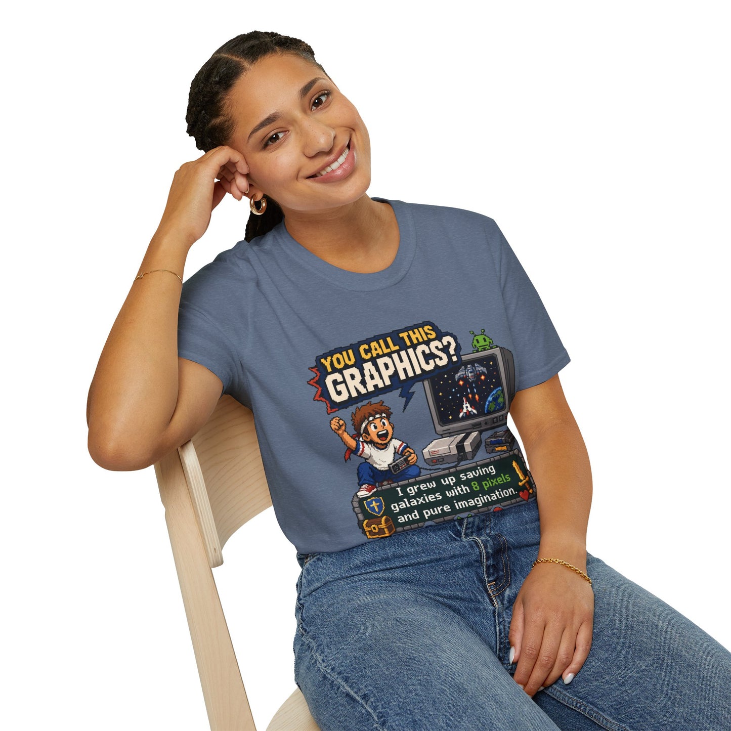 T-Shirt — "You Call This Graphics?" Retro Gamer Vintage Video Game Tee
