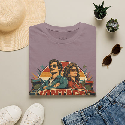 Vintage Human T-Shirt — Retro 70s Duo Graphic Tee