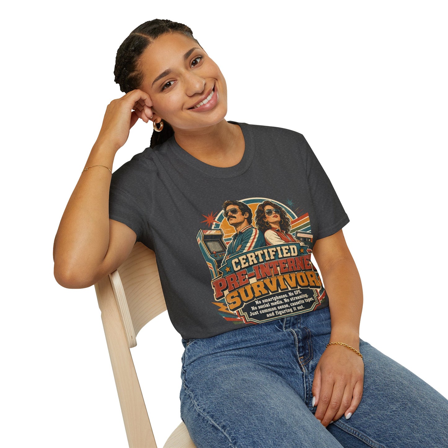 Certified Pre-Pandemic Survivor T-Shirt — Retro 70s Vintage Graphic