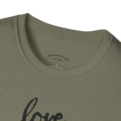 Love Rottweiler T-Shirt — Vintage Black Dog Portrait Tee for Dog Lovers
