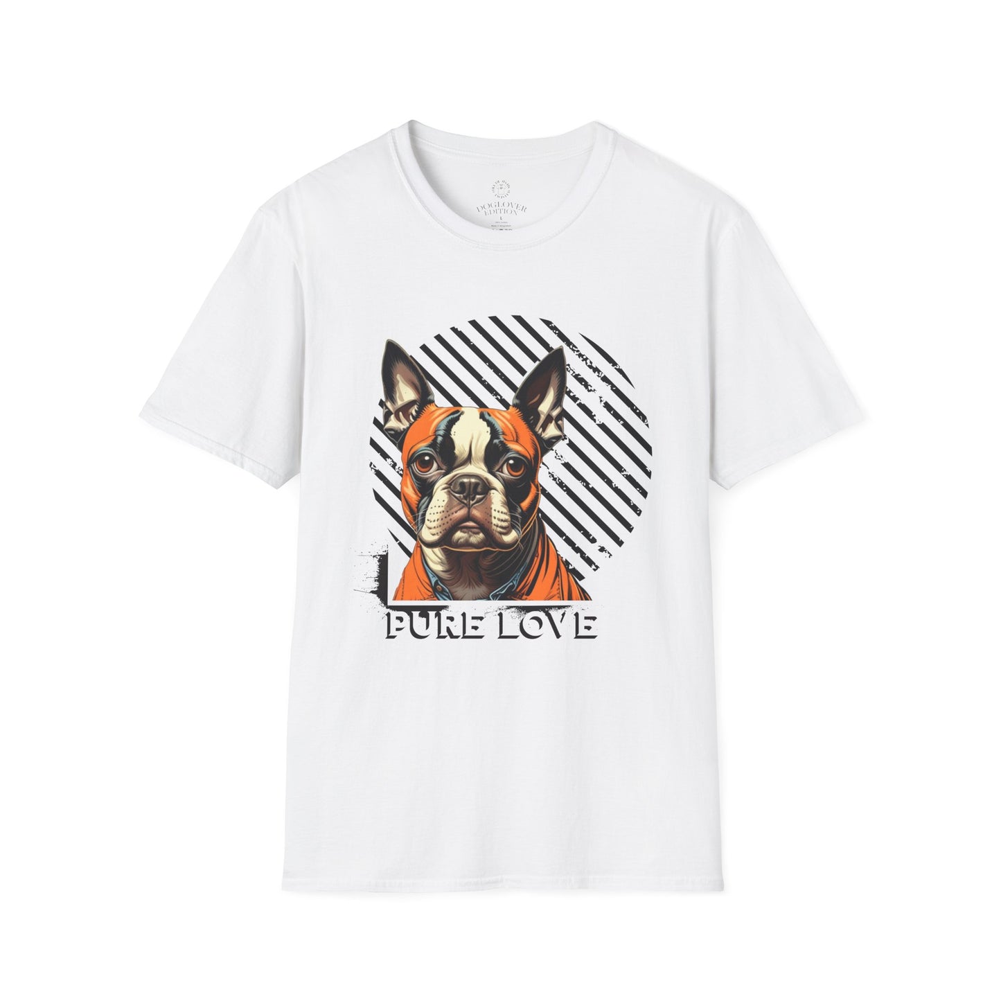 Pure Love French Bulldog T-Shirt | Unisex Softstyle Tee for Dog Lovers