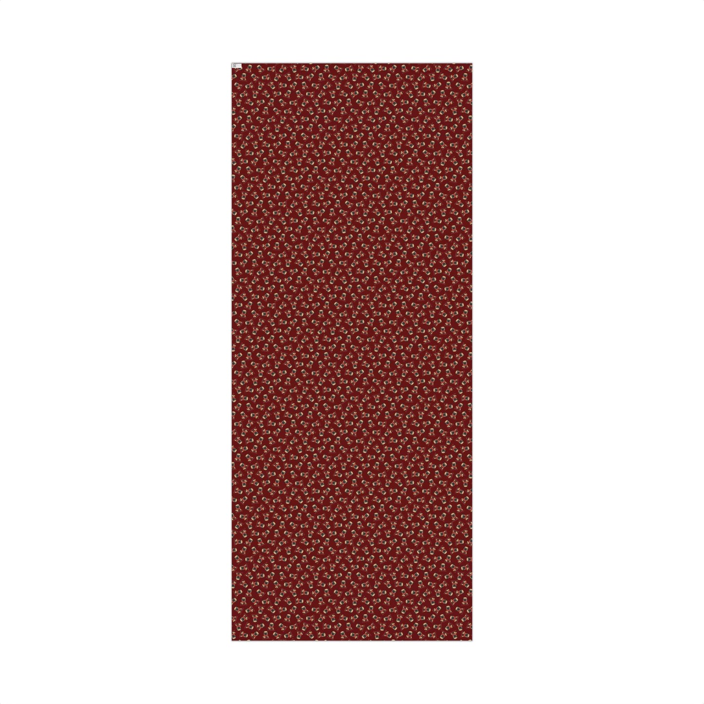 Pug Pattern Gift Wrap Paper – Festive Red Holiday Wrapping Paper with Cute Pug Dogs