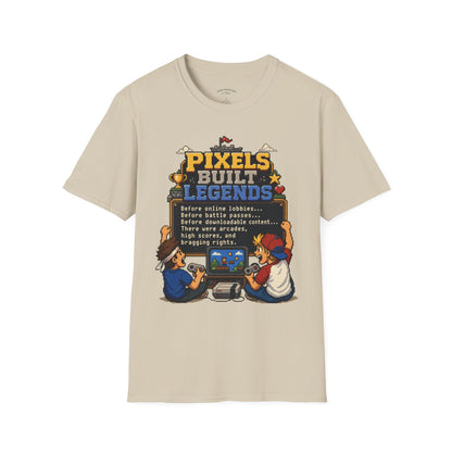 Pixels Built Legends T‑Shirt — Retro Gaming Nostalgia Tee